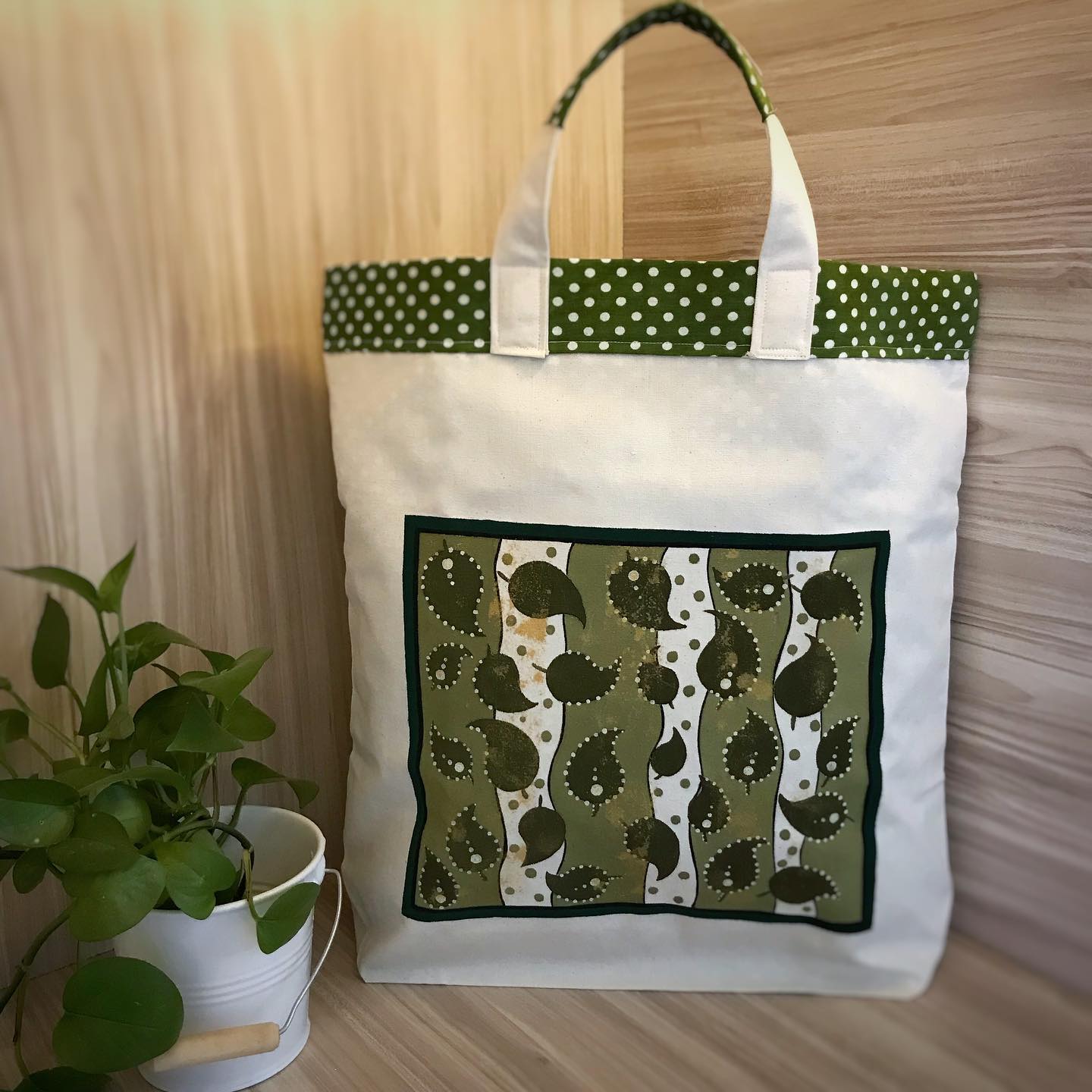 🌿ساک پارچه ای آستردار جهت خرید نان🌿