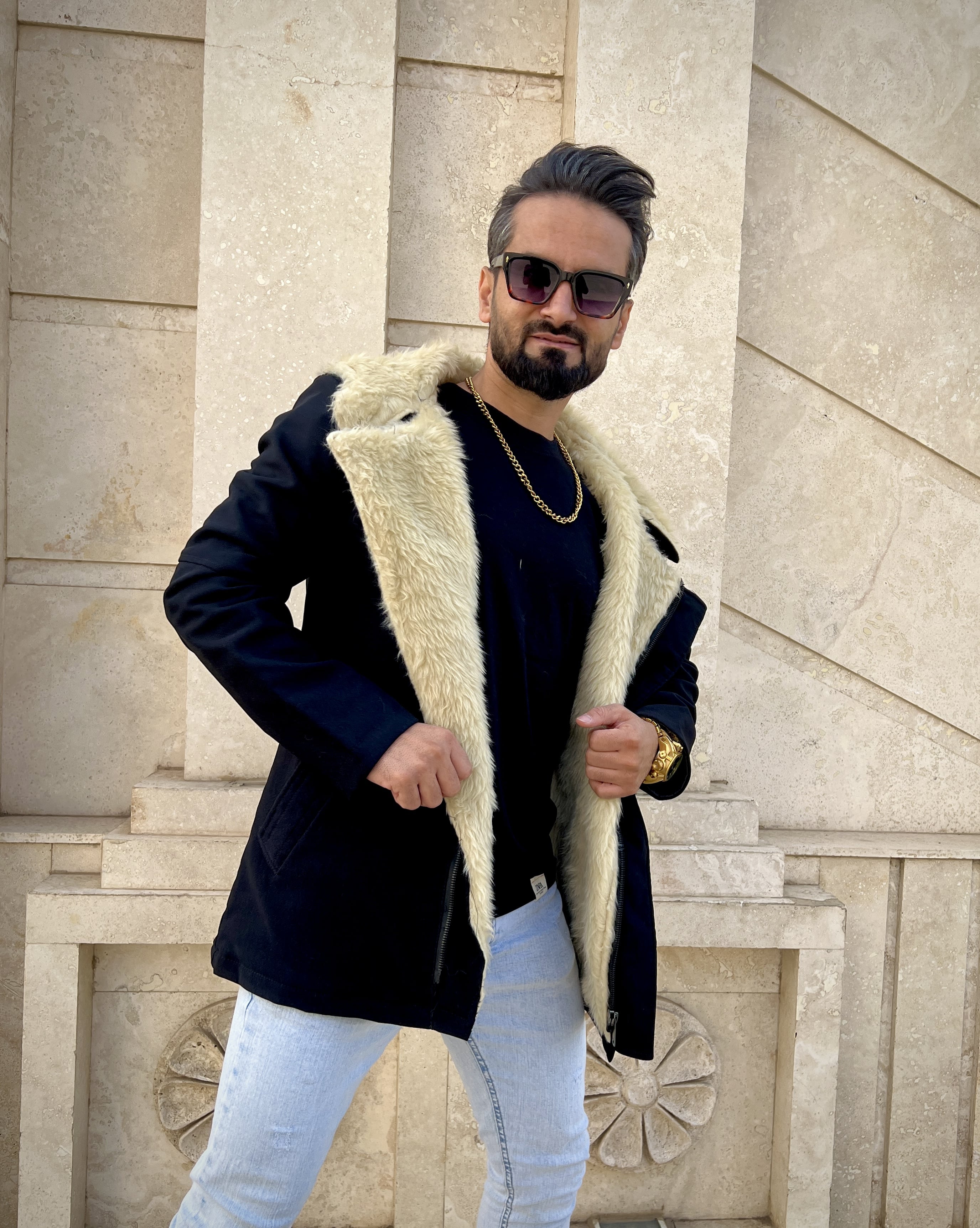 پالتو چرم داخل خز
