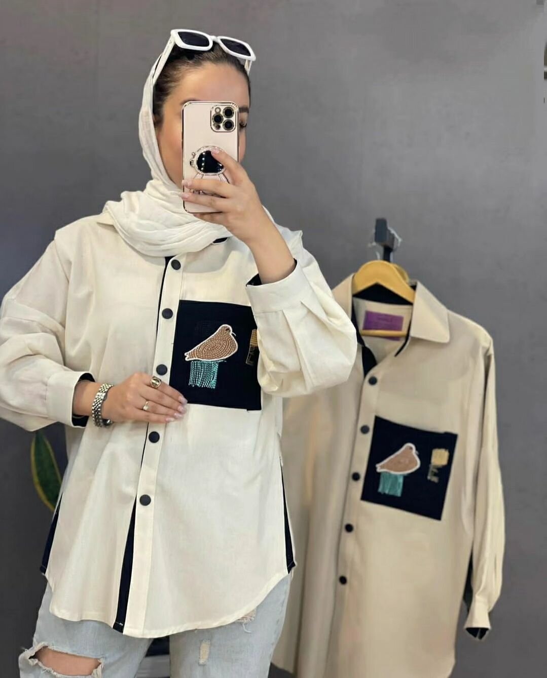 لنین تکه دوزی ۲رنگ