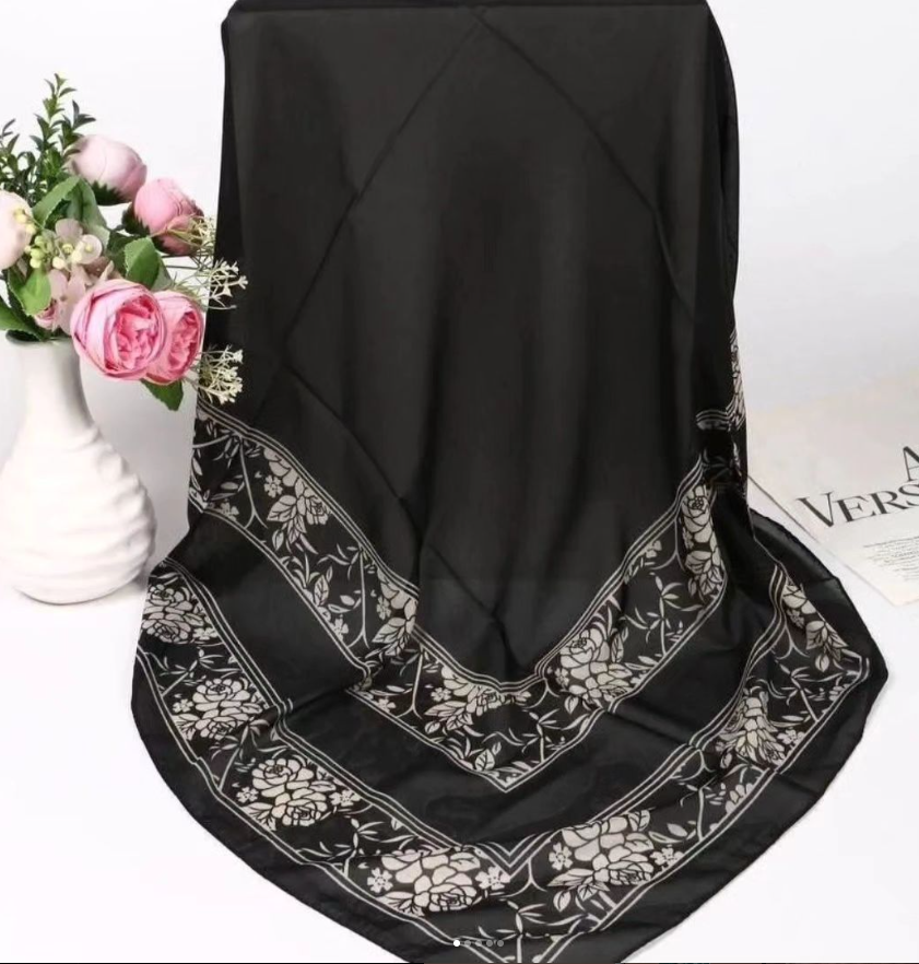 روسری کرپ نخ
