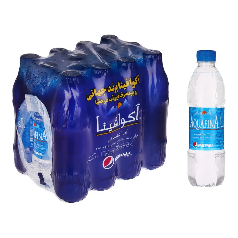 آب معدنی 0.5 لیتری آکوفینا گازدار